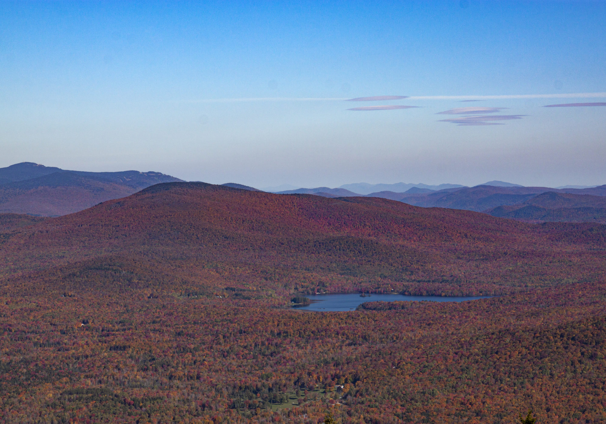 October foliage viewed from the Okemo Mountain fire tower. © K.P. McFarland